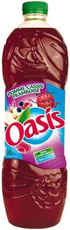 Oasis Apple Blackcurrant Raspberry Juice bottle