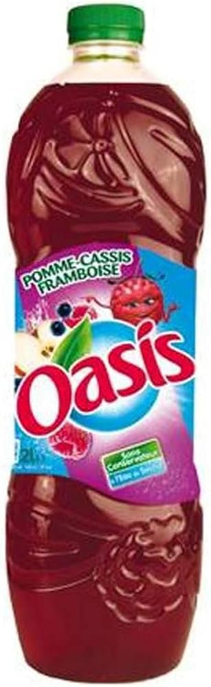 Oasis Apple Blackcurrant Raspberry Juice bottle